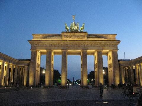 Berlin gate night